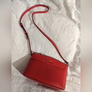 Kate Spade Red Dome Crossbody Leather Grove Street Purse Millie